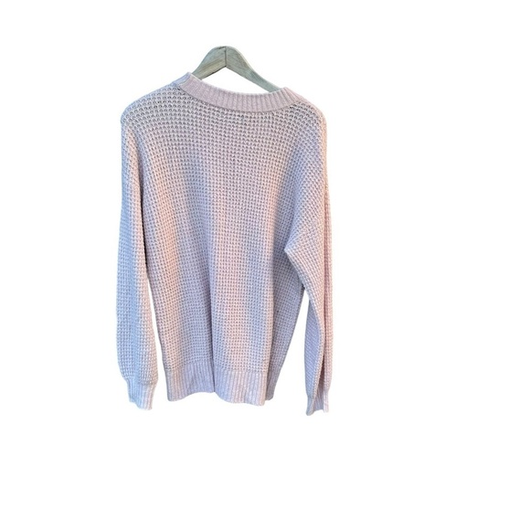 American Eagle women's oversized size small blush pink crew knit sweater - Picture 2 of 3